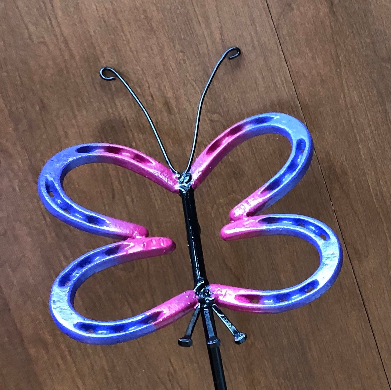 Rustic Horseshoe Butterfly Yard Art Etsy Australia