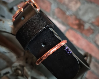 Leather collar "Rosewood" / Dogcollar / Dog collar / Collar / Dog / Dog / Leathercollar / Collar / Leather / Collar / Leather / Leather accessory