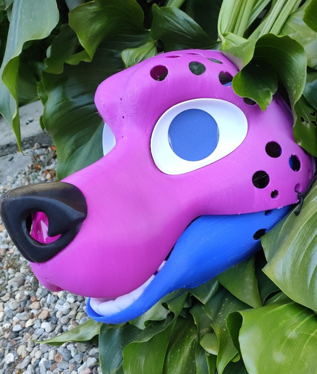 WOLF HEAD BASE Fursuit 3D Printed Complete Kit Version furry, Canine