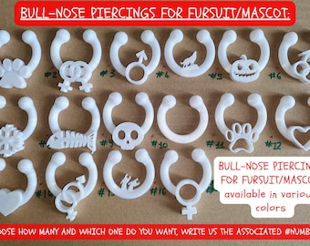 Piercings Packs for Nose for fursuit/furry/cosplay