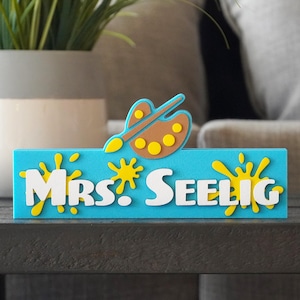 Art Teacher Name Sign Art Teacher Gifts Professor Gift Teacher Appreciation Gifts Name Sign Art Sign Art Gift Painter Gift Painting Gift