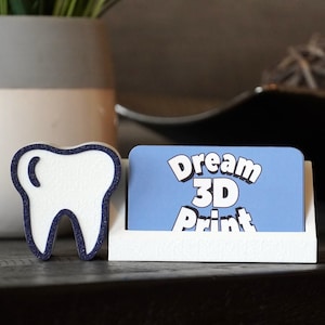 Porta-cartão de visita para dentista - Presente para dentista Presente para higienista dental Presente para periodontista Presente para ortodontista Decoração para consultório odontológico Decoração para ortodontista