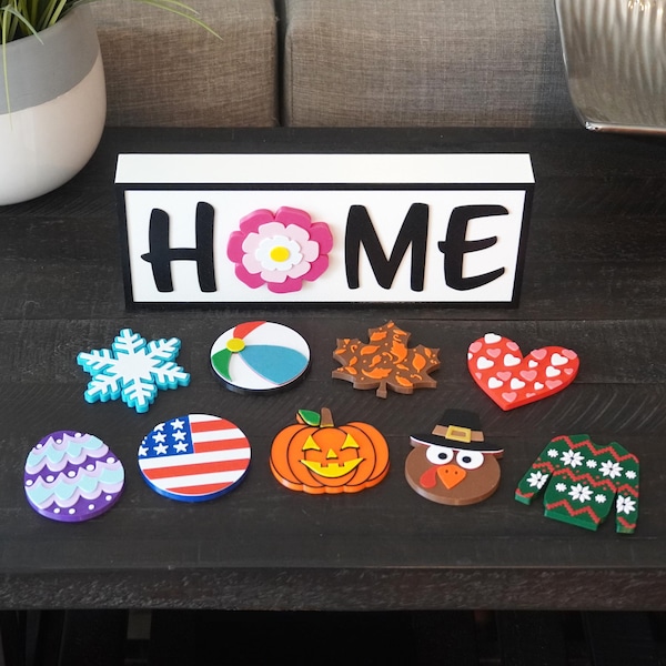 Seasonfuls Interchangeable Seasonal Sign Interchangeable Welcome Sign Mothers Day Gift Last Name Sign