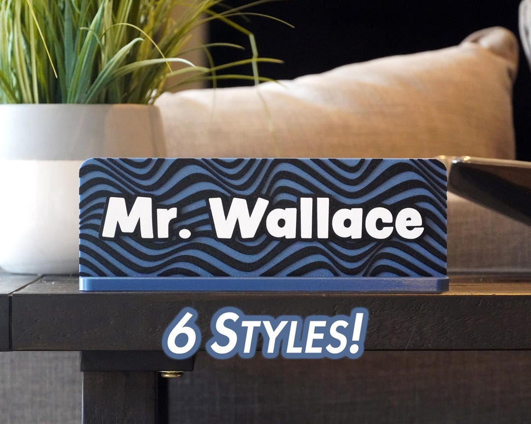 Teacher Patterned Name Sign - Etsy