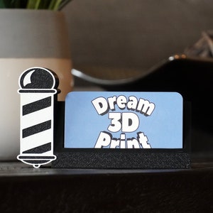 Titular de la tarjeta de visita de barbero - Exhibición de tarjetas de visita Regalo de barbero Regalo de barbería Peluquería para hombres Barba Afeitado Poste de barbero