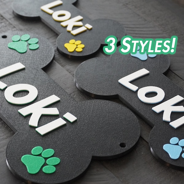 Personalized Dog Name Sign Dog Crate Tag Sign Kennel Sign Gifts for Pets Dog Bone Sign Sportdog Conformation