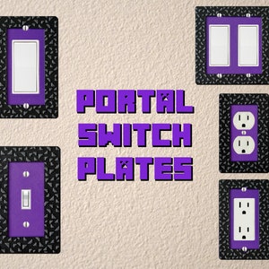 Portal Light Switch Cover Portal Switch Plates Video Game Kids Room Sign Mine Sign Stocking Stuffer