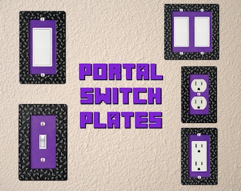 Portal Light Switch Cover Portal Switch Plates Video Game Kids Room Sign Mine Sign Stocking Stuffer