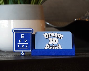 Eye Chart Business Card Holder - Optometrist Office Decor