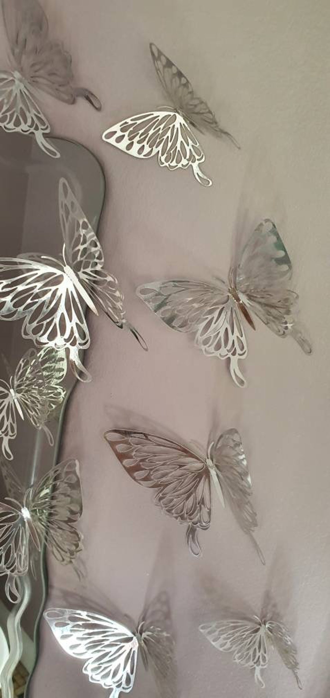 3D Butterfly Wall Art Pack of 12 Silver Type A Etsy