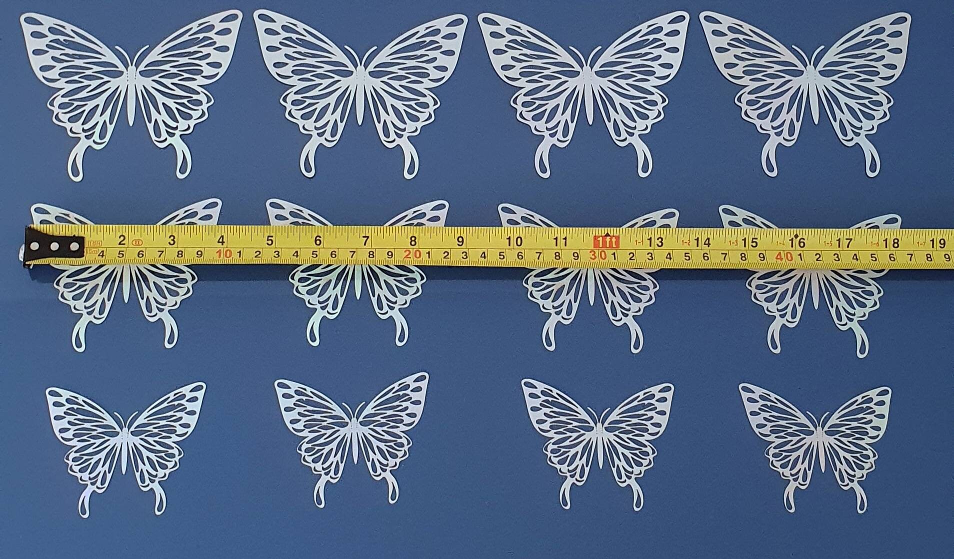 3D Butterfly Wall Art Pack of 12 Silver Type A Etsy UK