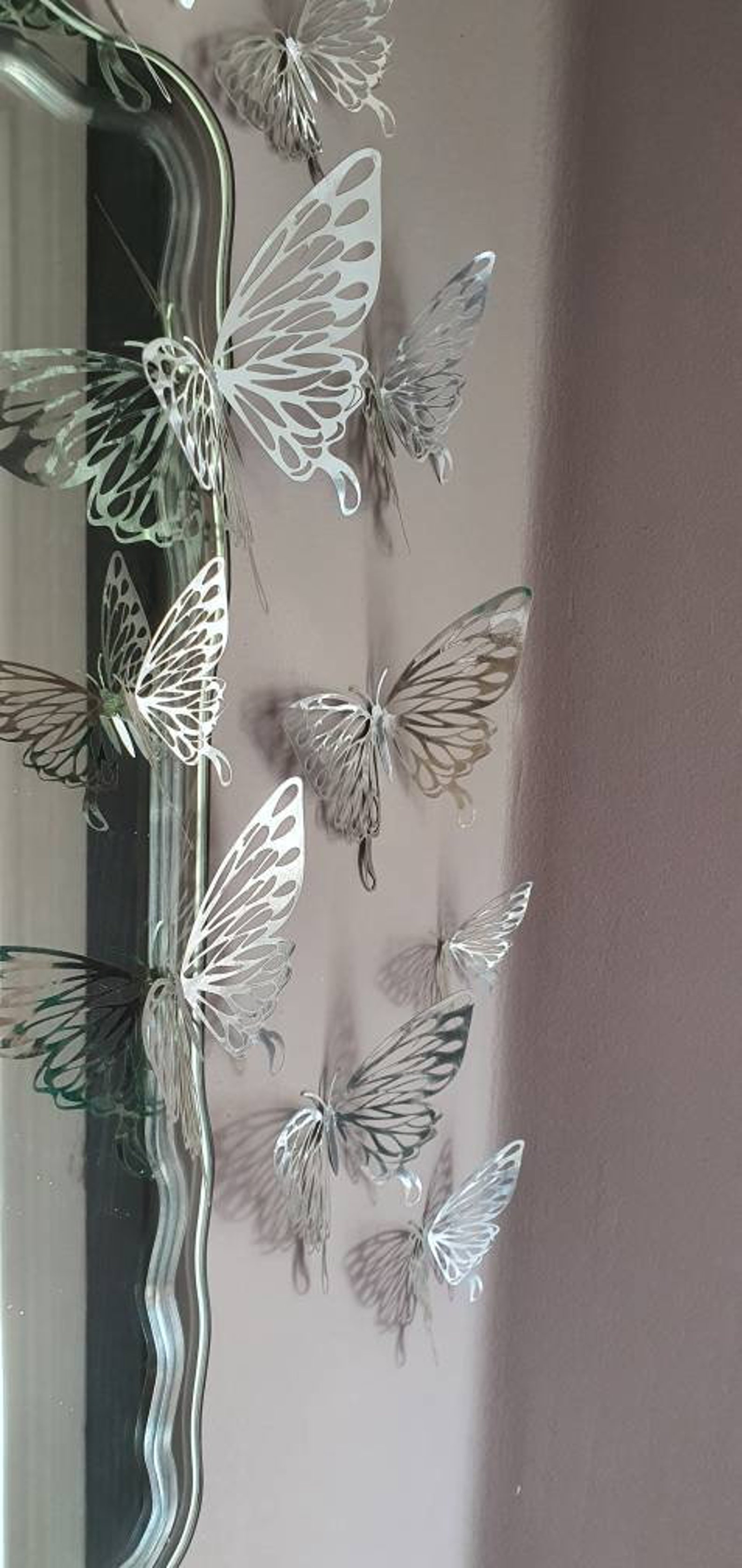 3D Butterfly Wall Art Pack of 12 Silver Type A Etsy