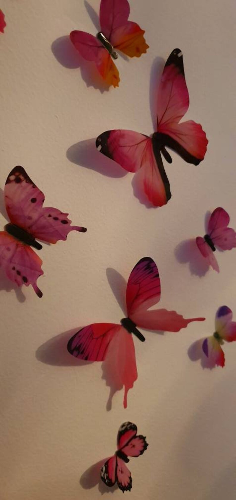 3D Butterfly Wall Stickers Pack of 12 Pink Etsy