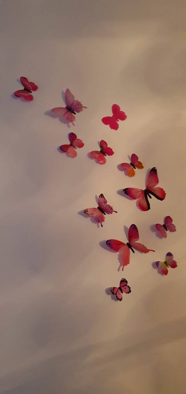 3D Butterfly Wall Stickers Pack of 12 Pink Etsy
