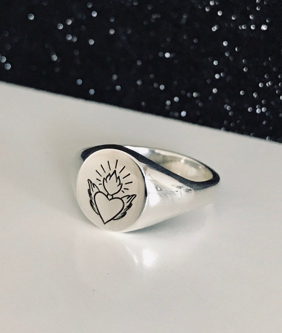 sacred heart signet ring