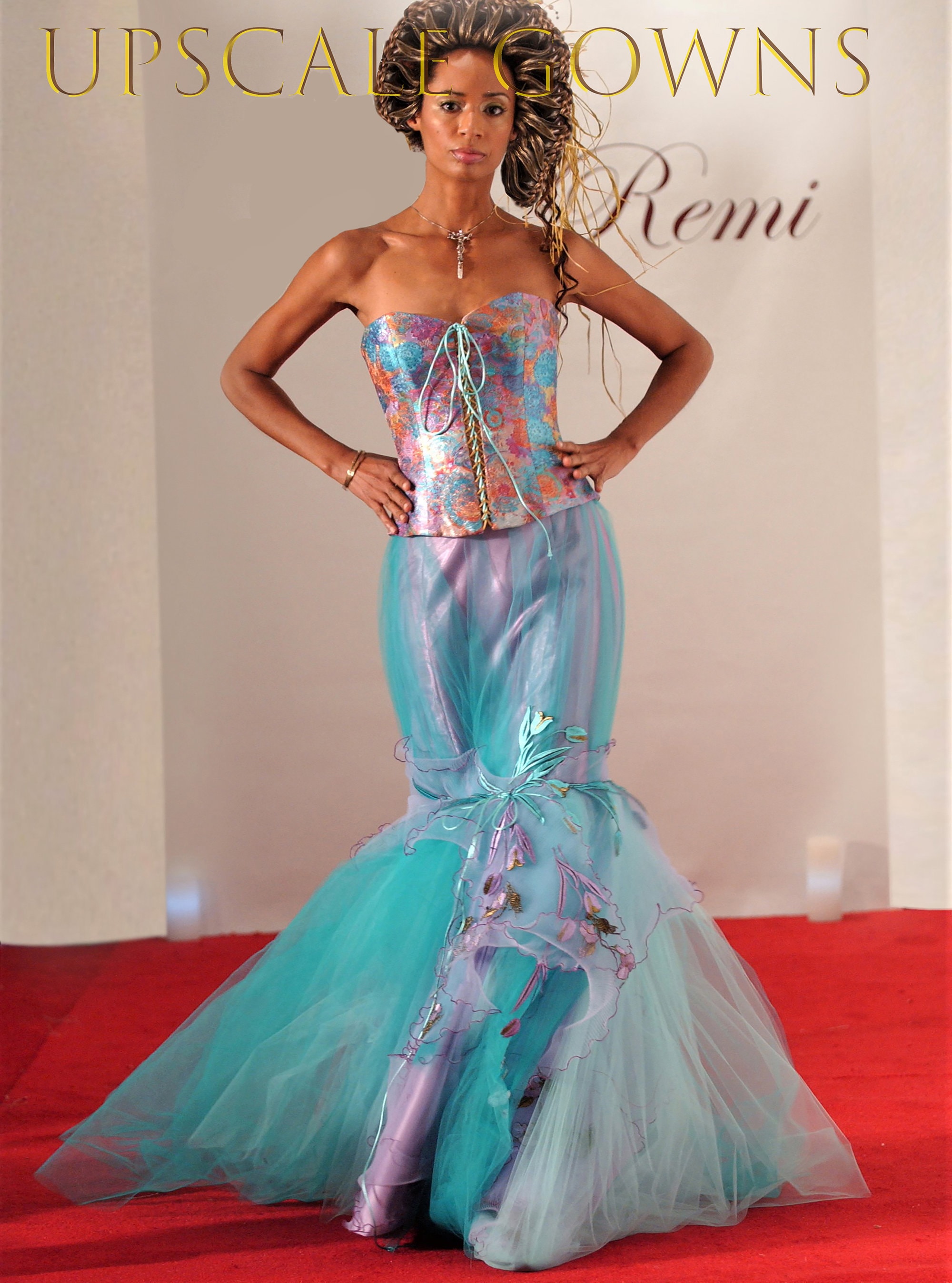 chinese dress ladies Rainbow Mermaid Skater Dress – VinylDolls main image 1