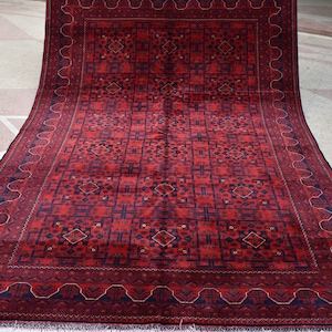 Gorgeous Handmade Afghan Traditional 100% Wool rug, Custom Size, Khall Mohammdi Khamyab Stunning Area Rug, Bukhara Rug, Living room area rug