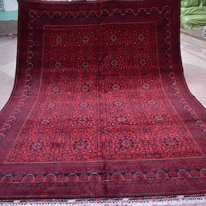 Afghan Rugs, 11.9 x 8.3 Ft, Excellent Quality Khamyab Handmade Large Rug, Turkman Rug, Large Turkmen Rug, Large Area Rug, Large Oriental Rug