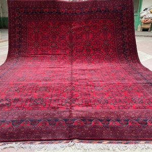 CUSTOM SIZE, Afghan Large Area rug, Antique Tribal Handmade Khal Muhammadi Khamyab Turkmen Bukhara Rug, Living Room Rug, Oriental Area Rug