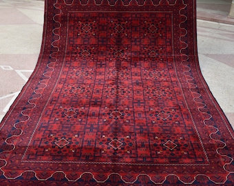 Gorgeous Handmade Afghan Traditional 100% Wool rug, Custom Size, Khall Mohammdi Khamyab Stunning Area Rug, Bukhara Rug, Living room area rug