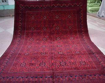 Afghan Rugs, 11.9 x 8.3 Ft, Excellent Quality Khamyab Handmade Large Rug, Turkman Rug, Large Turkmen Rug, Large Area Rug, Large Oriental Rug