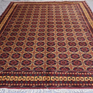 Large Afghan rug, 8x11 Ft, SPECIAL SALE, Top Quality Soft Pile 100 % Wool Handmade Rug, Natural veg dyes, Oriental Area Rug, Vintage Carpet image 2