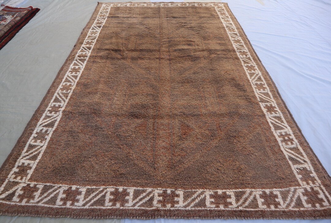 Antique Rug 5x7 Ft Vintage Afghan Handmade Plush Wool Rug/ Oriental ...