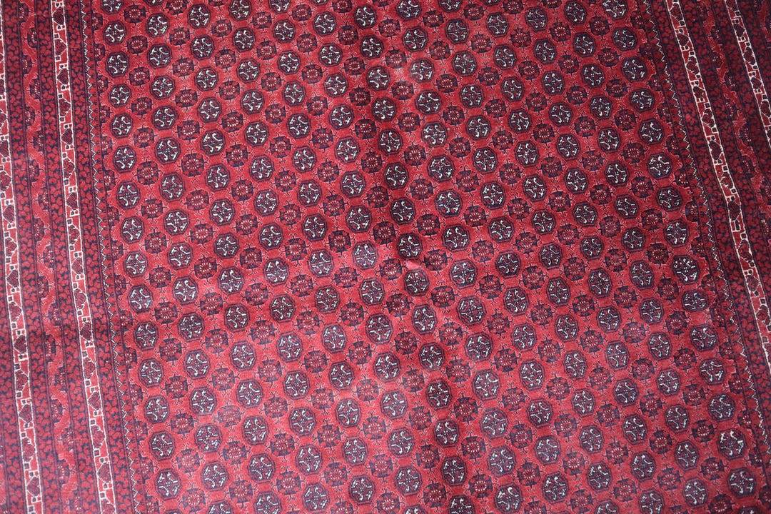 Large 7x10 Vintage Red Rug, Afghan Hand Knotted Soft Wool Area Rug ...