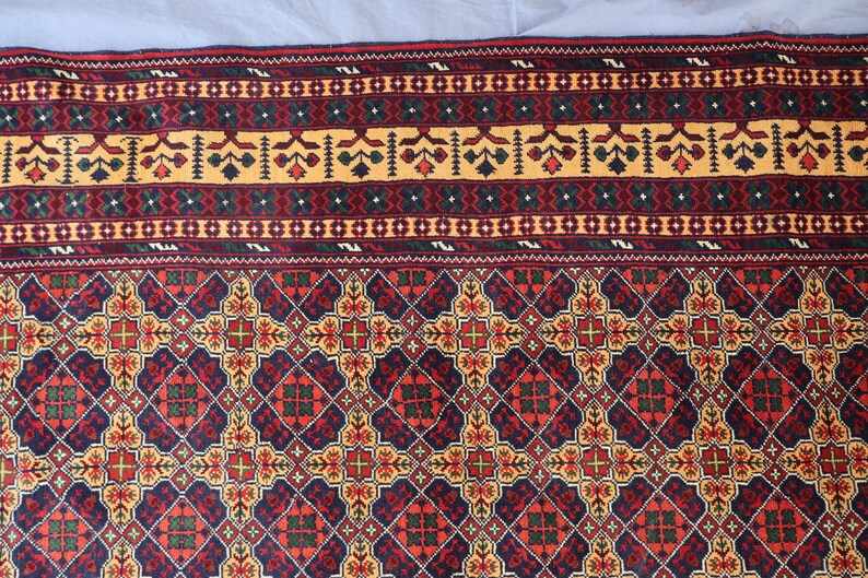 Large Afghan rug, 8x11 Ft, SPECIAL SALE, Top Quality Soft Pile 100 % Wool Handmade Rug, Natural veg dyes, Oriental Area Rug, Vintage Carpet image 7