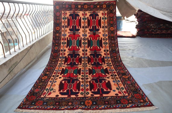 トライバルラグ ガズニ 地方の アフガン絨毯 ラグ 個性 的