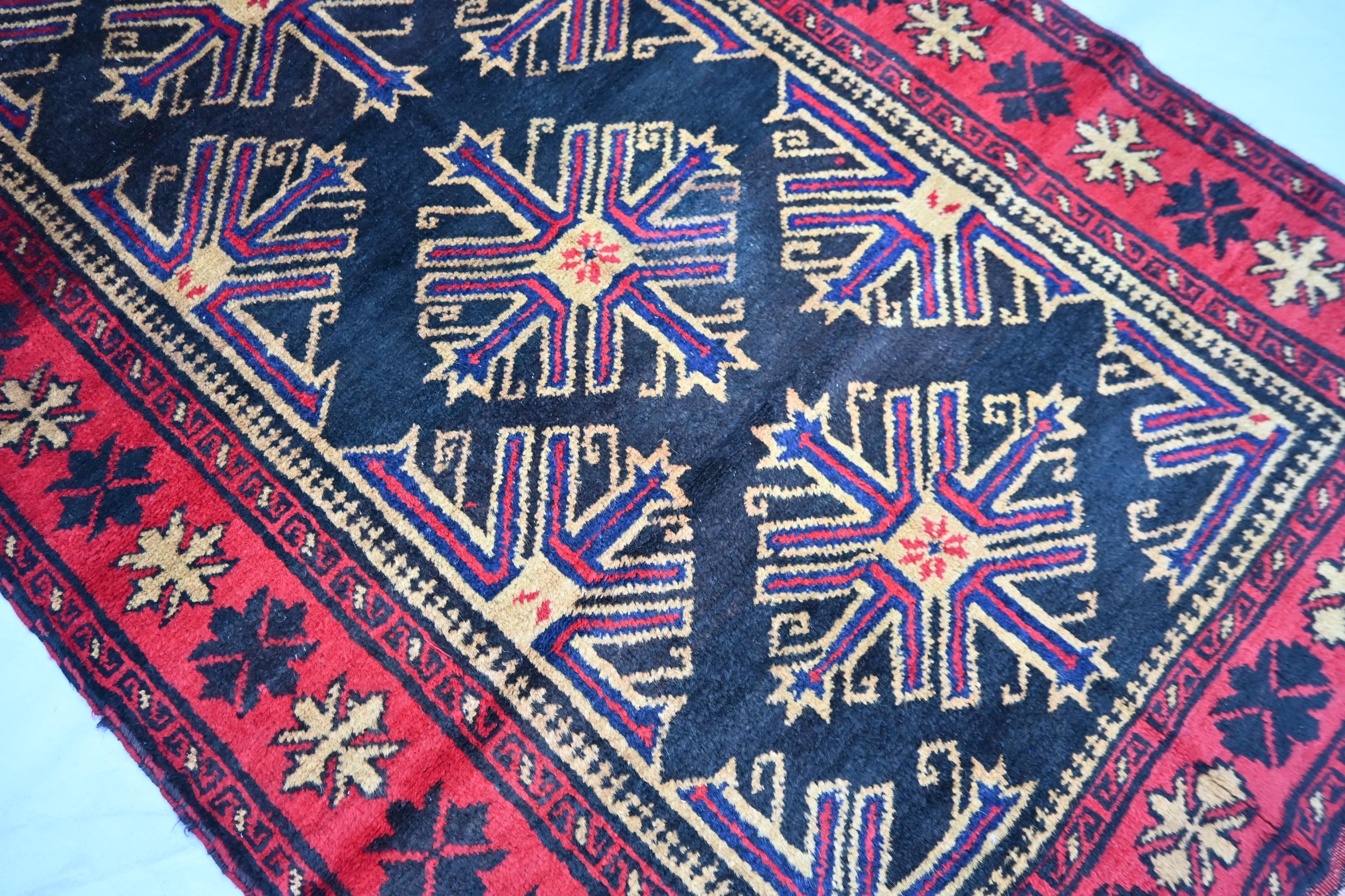 4x6 Ft Baluchi Area Rug Vintage Afghan Hand Knotted Veg Dyes Soft Wool ...