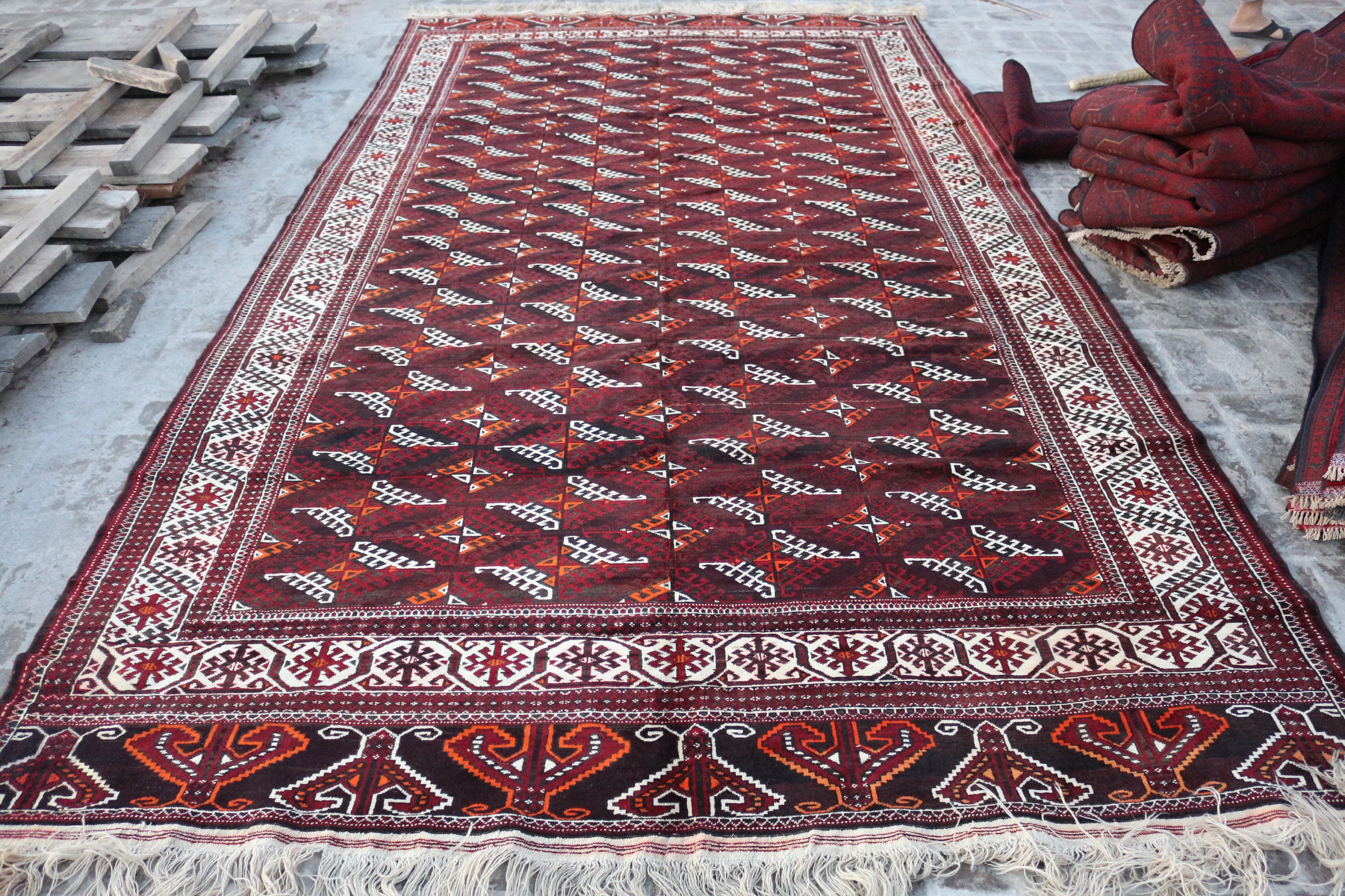 S、101サイズ、12.11 x 7.2フィートの見事なゴージャスなアンティーク