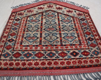 Alfombra Jalar de 1,2 x 1,2 m para colgar en la pared, alfombra afgana vintage anudada a mano, decoración de pared para el hogar, alfombra turcomana Bukhara hecha a mano, alfombra para sala de estar