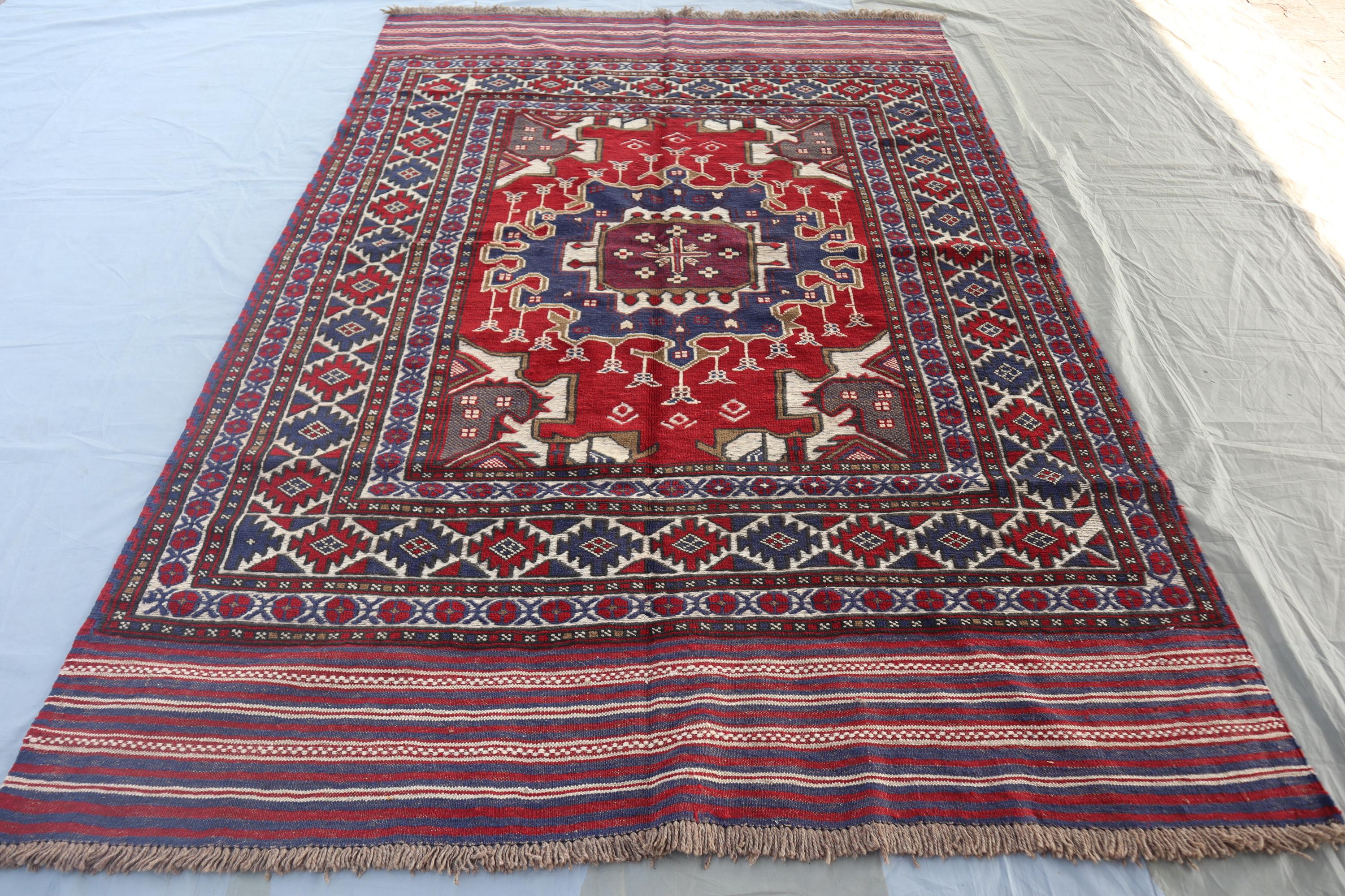✦Vintage Afghan Rug✦ 190cm×98cm ペルシャ絨毯 ✦Vintage Afghan