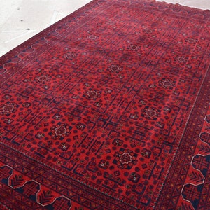 Bukhara Tribal rugs,  Excellent Quality Khamyab Handmade Large Afghan Rug, Bukhara Rug,Large Turkmen Rug, Large Area Rug, Large Oriental Rug