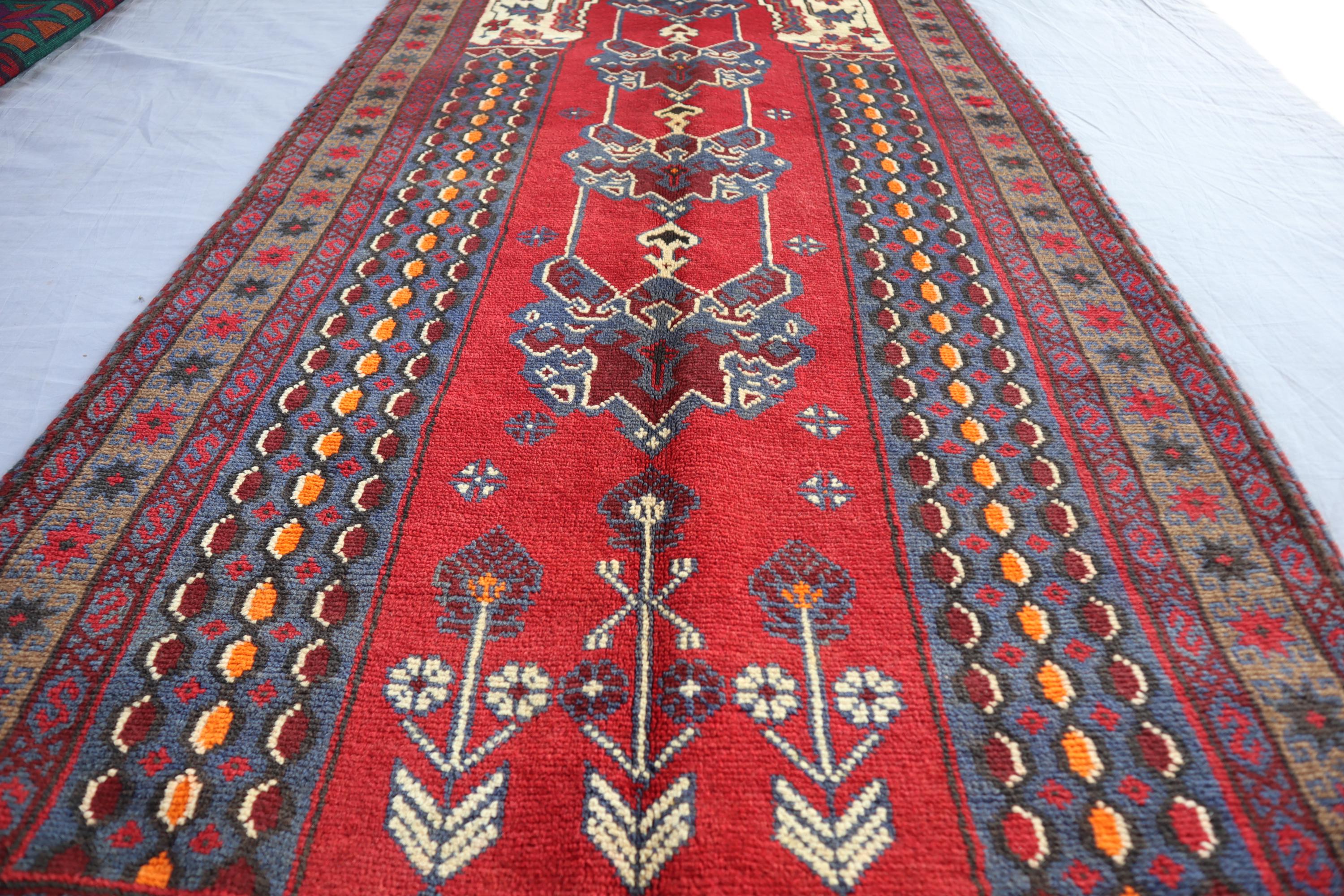 2'9x5'4 ft アンティーク祈祷用ラグ アフガニスタン製ヴィンテージラグ