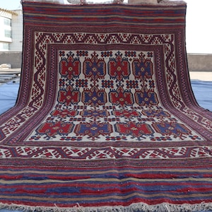 キリム　リアルオールドスマック＆ラグ トルコ アナトリアオールドキリム 118cm×170cm ラグ・マット｜マライカ