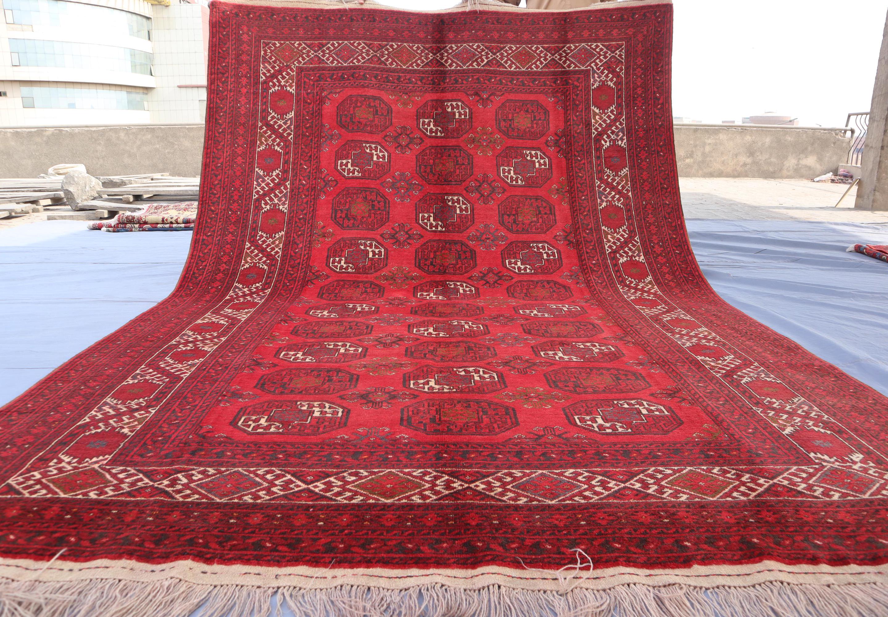 トライバルエリアラグ 7 x 10フィート、トルクメン テッケ エルサリ