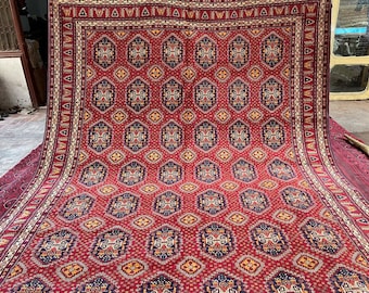 Tappeto di alta qualità fatto a mano, 13 x 10 piedi, grande tappeto afghano, tappeto turkmeno, tappeto di Bukhara, tappeto per soggiorno, Samarcanda, tappeto per area, grande tappeto orientale
