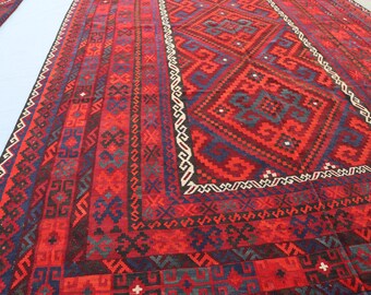 【最終値下げ】 80s ヴィンテージ アフガンラグ　キリム　トライバルラグ トライバルラグ キリム 113x80 | アフガンサフラン