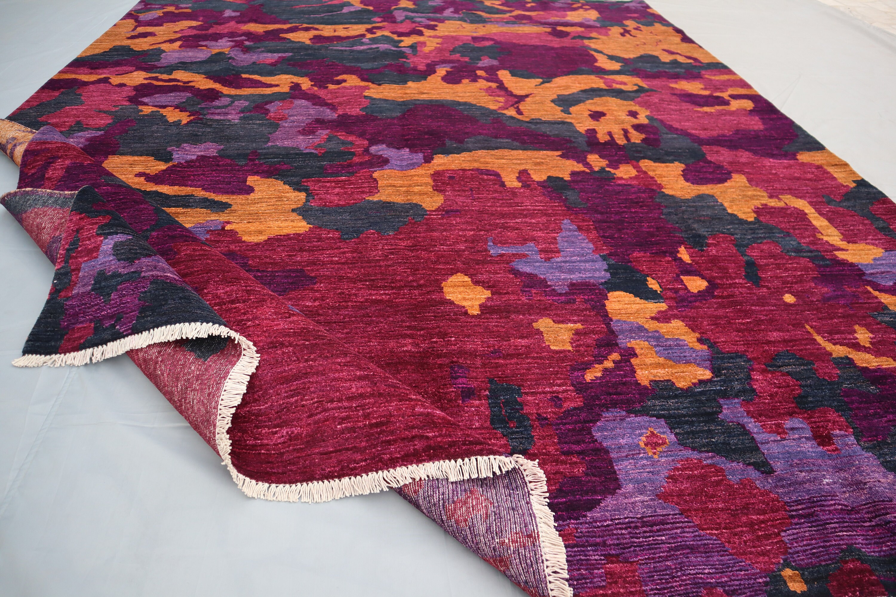 Modern Gabbeh Area Rug 8x10 Ft, Afghan Hand Knotted 100% Wool Area Rug ...