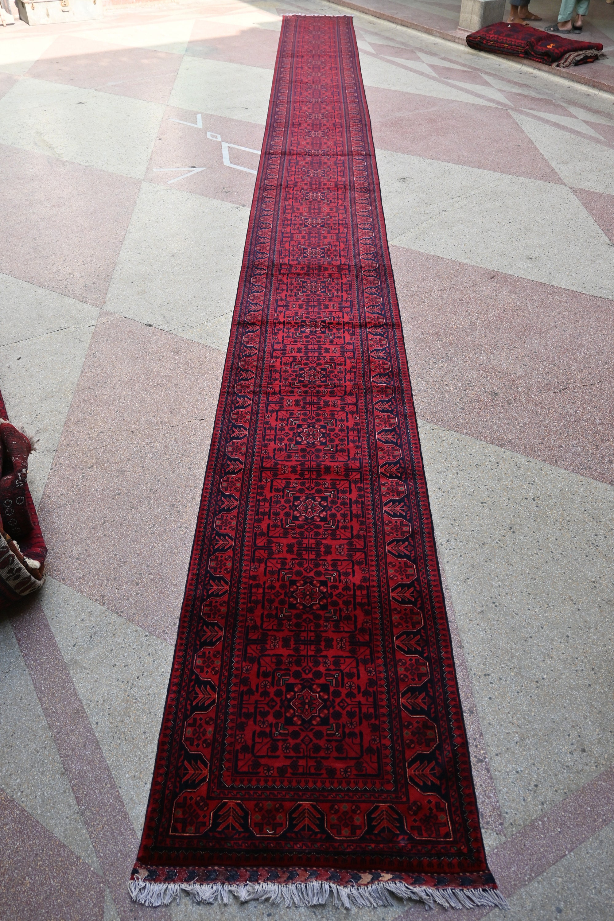 32.2 X 2.10 Ft, Stunning Handmade Afghan Turkoman Runner, Hall Way ...