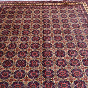 Large Afghan rug, 8x11 Ft, SPECIAL SALE, Top Quality Soft Pile 100 % Wool Handmade Rug, Natural veg dyes, Oriental Area Rug, Vintage Carpet image 6