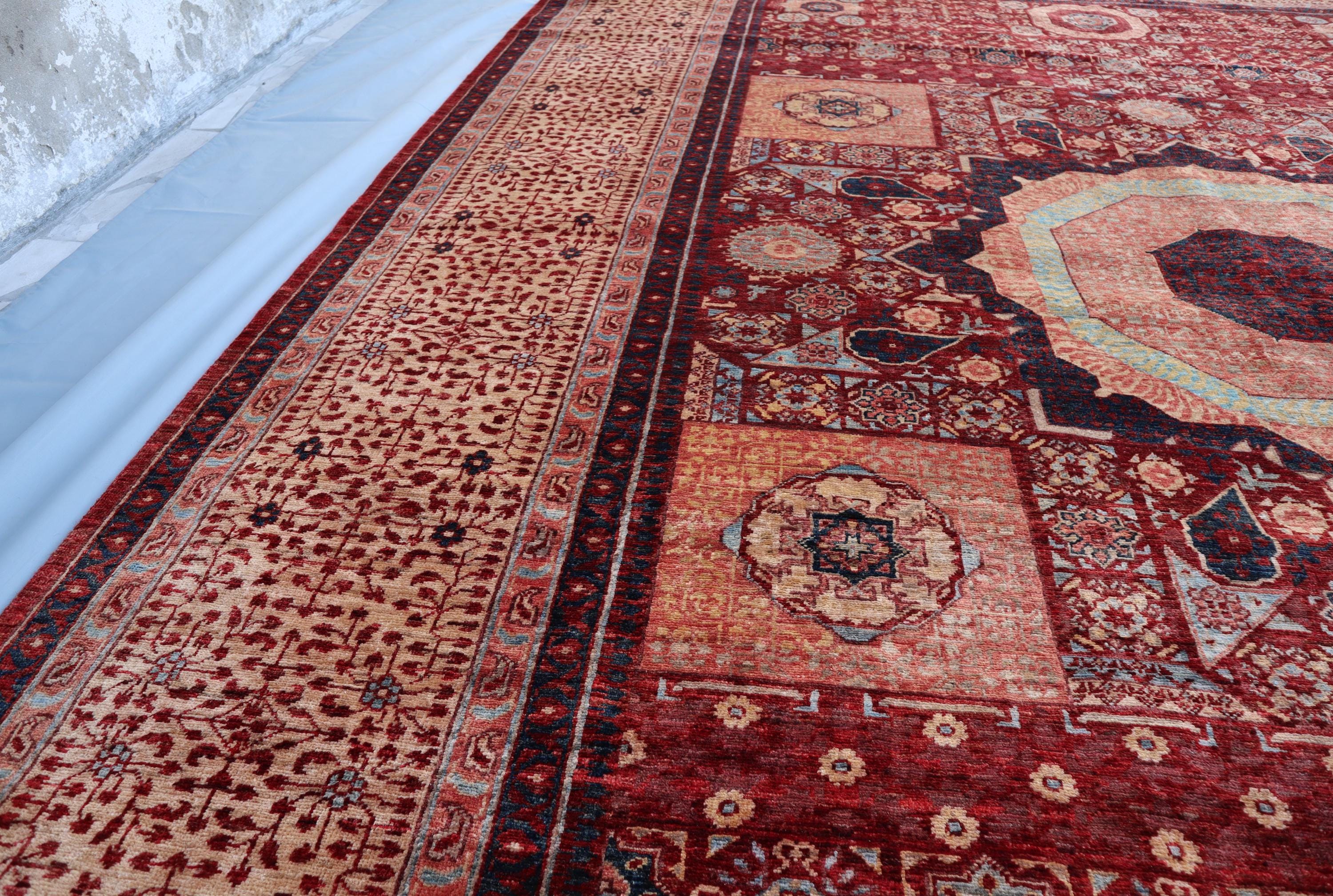 Large 10x14 Turkish Mamluk Rug Afghan Geometric Handmade Soft Wool Area ...