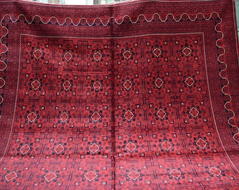 Aangepast formaat, groot Afghaans handgemaakt tapijt, Afghaans tapijt, stammenkleed, Turkmeens tapijt, Khamyab, karpet, oosters tapijt, Buchara groot vloerkleed in de woonkamer