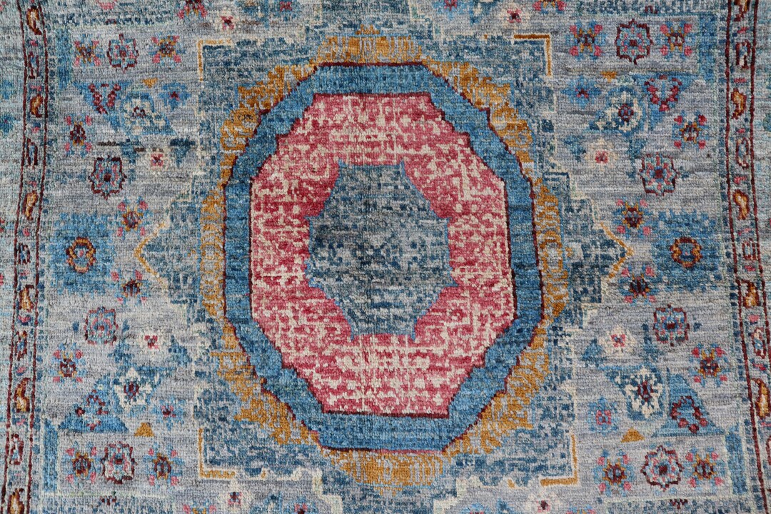 4x6 Turkish Mamluk Area Rug - Oriental Hand Knotted Veg Dyes Wool ...