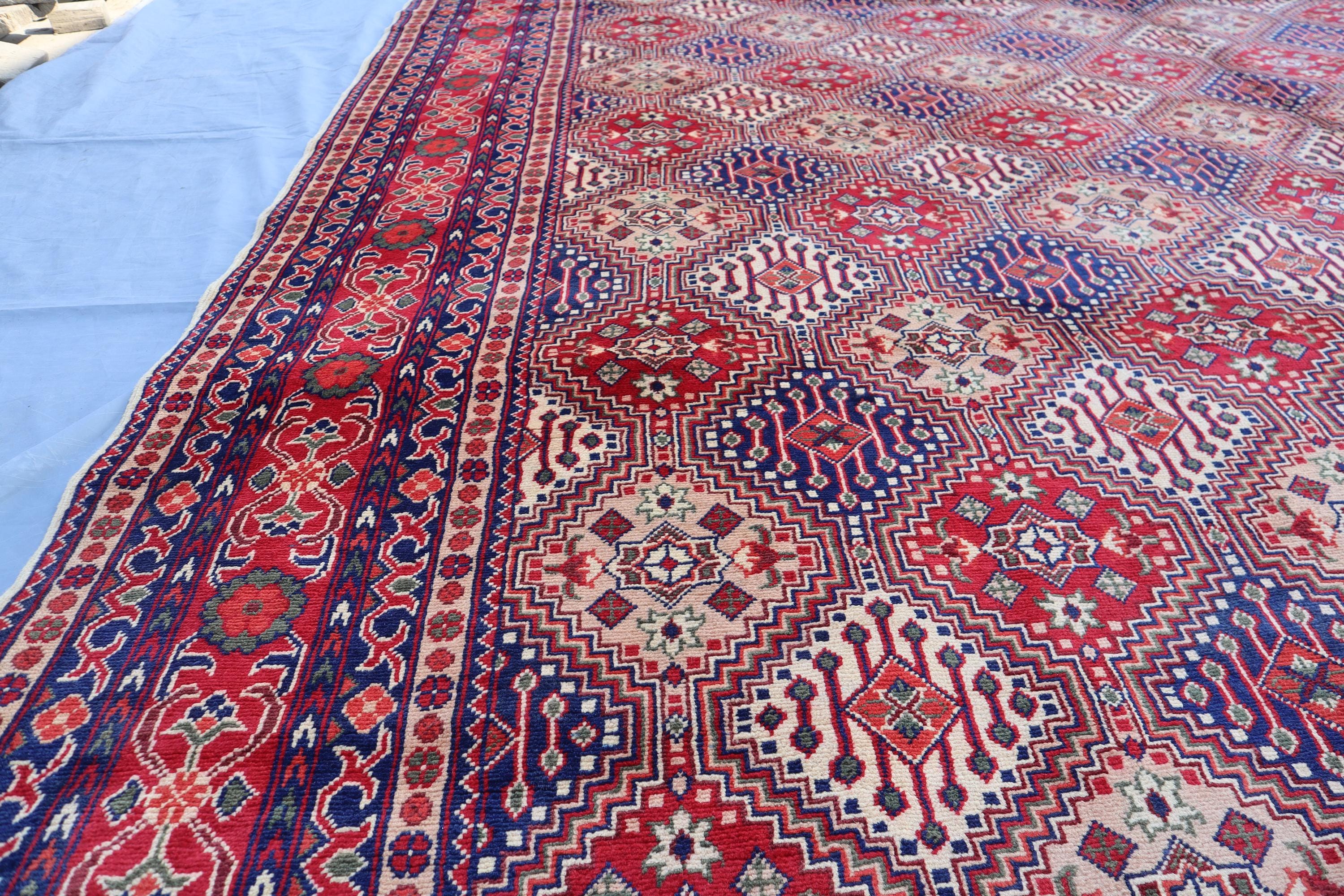 大型10 x 12フィートエリアラグ。上質なアフガニスタンハンドメイド