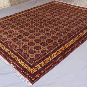 Large Afghan rug, 8x11 Ft, SPECIAL SALE, Top Quality Soft Pile 100 % Wool Handmade Rug, Natural veg dyes, Oriental Area Rug, Vintage Carpet image 10