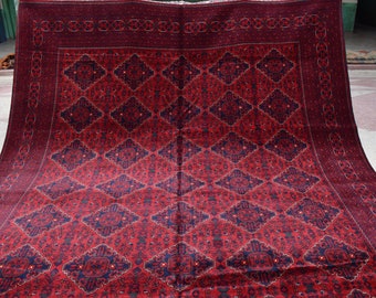SALE SALE SALE, Afghaans oosters tapijt, hoge kwaliteit, groot handgemaakt Turkmeens Khamyab groot tapijt, tribal tapijt, woonkamer, Afghaans tapijt