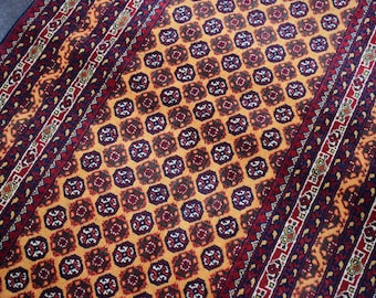 6.7 x 3.1 Ft, Bukhara Design Khoja Roshnai rug Turkoman Rug Oriental Rug One Hundred Ten Gols 100 % wool rug turkoman carpets